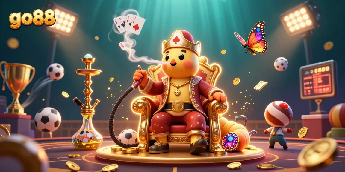 Experience thrilling games at go88 with vibrant 3D illustration showcasing unique casino scenes.