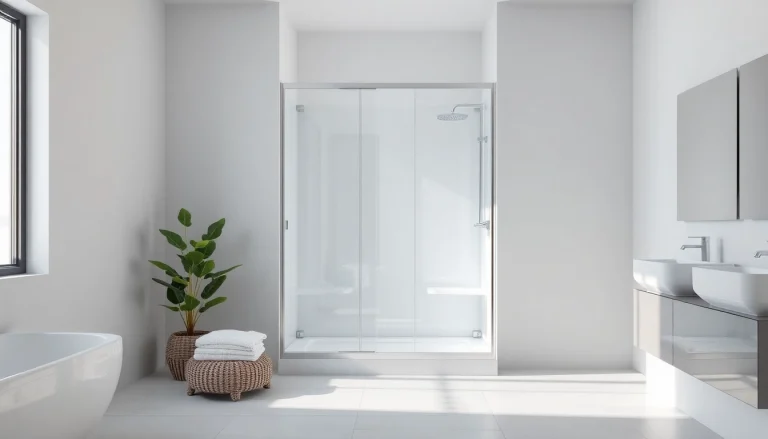 Duschkabine 80x80 in moderner Badumgebung mit elegantem Design und sanfter Beleuchtung.