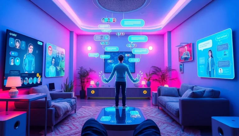 Explore interactive chats with AI characters in a vibrant digital space on crush on ai.