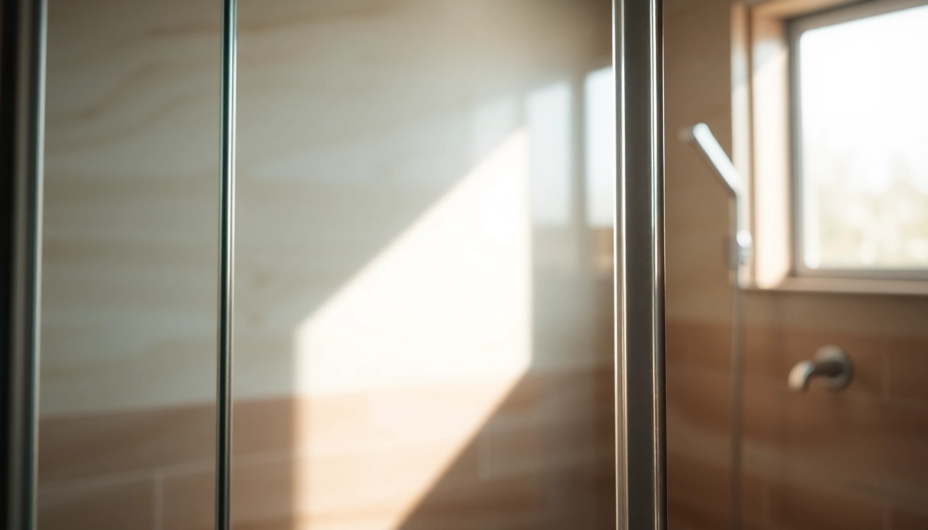 Enhance your bathroom with a stylish shower screen sliding door, featuring sleek glass reflections and modern design.
