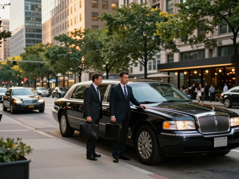 Joliet IL limousine service offers a luxurious ride in a stylish Lincoln Continental.