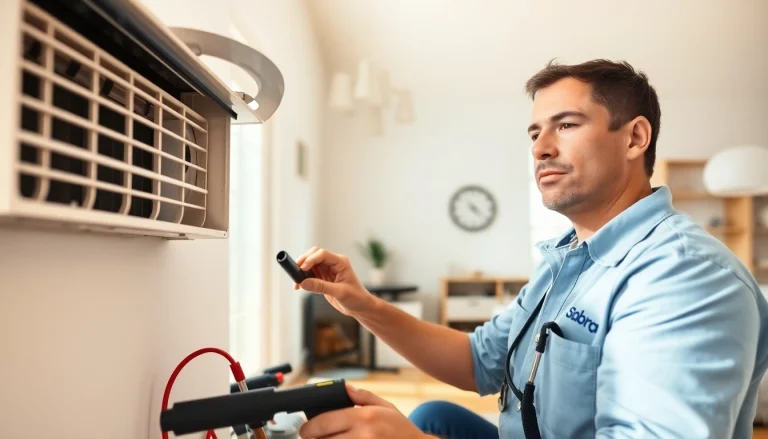 Professional HVAC technician providing Air Conditioning Repair Tampa services in a bright home setting.