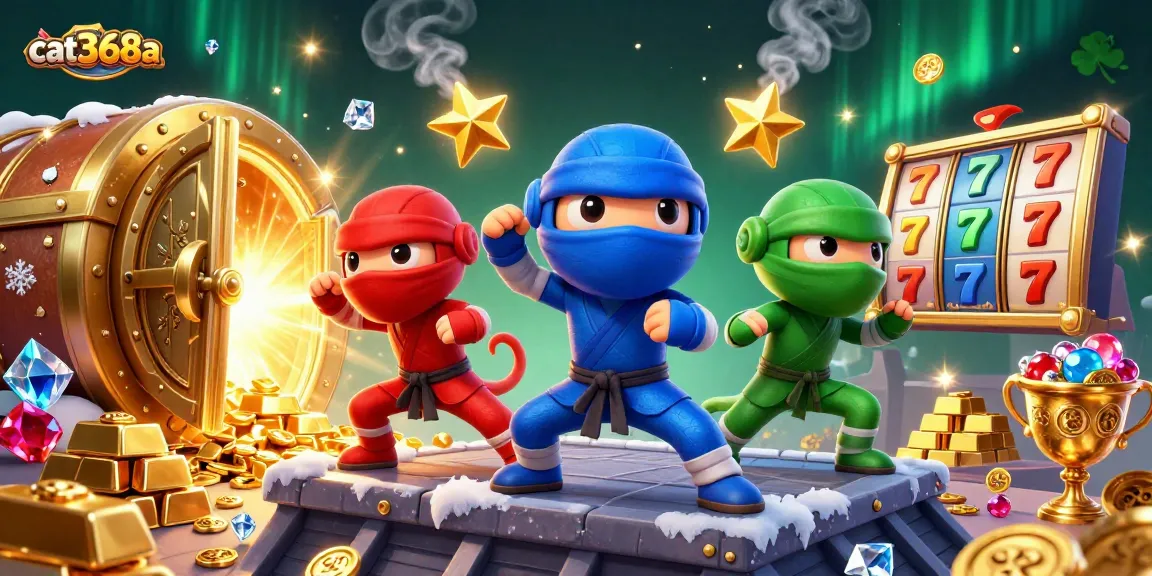 Experience thrilling adventures with cat368a's ninja chameleon team in an exciting casino showdown