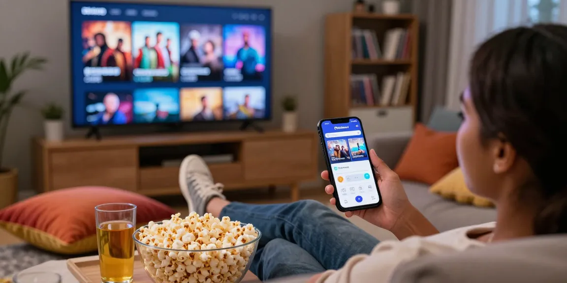 Pikashow APK displayed on a smartphone while streaming movies in a cozy home setting.