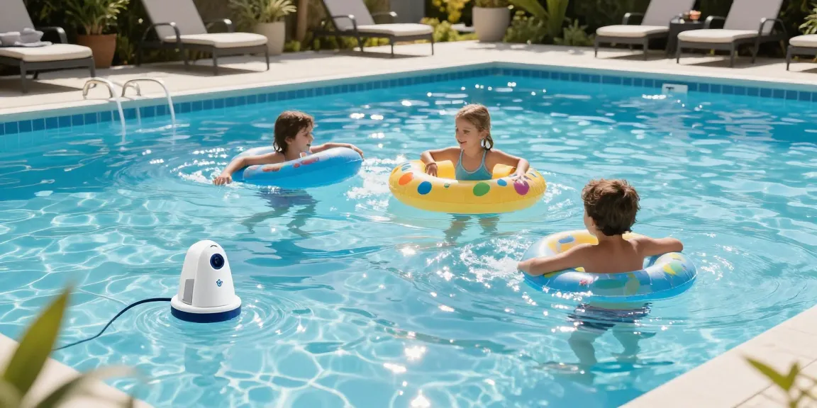 Best chlorinator for inground pools enhancing family pool fun in a bright sunny setting.