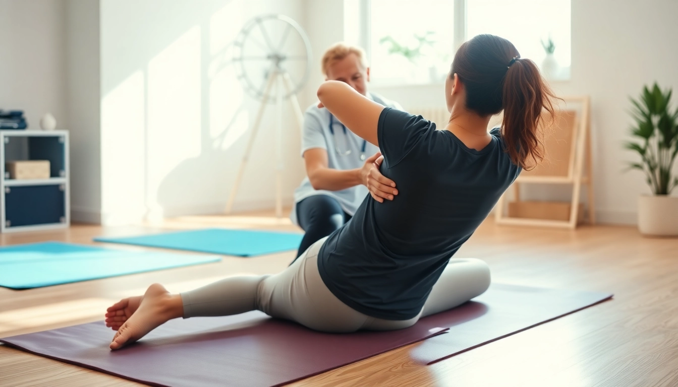 Practitioner illustrating effective back pain solutions in a professional clinic setting.