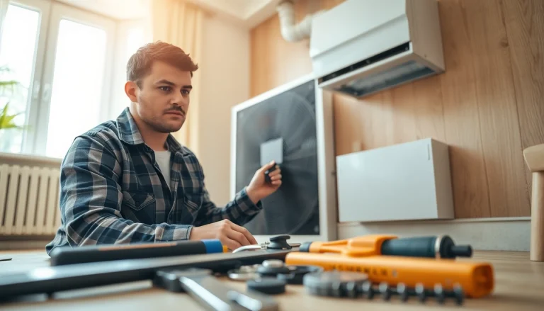 Emergency hvac repair bc by a professional technician in a cozy home setting.