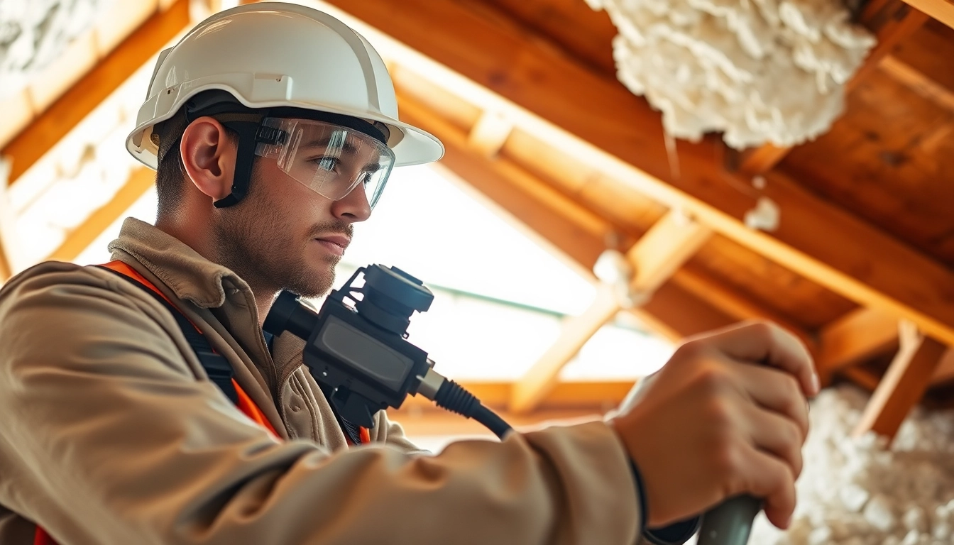 Professional spray foam removal process by an expert technician in a residential attic setting.