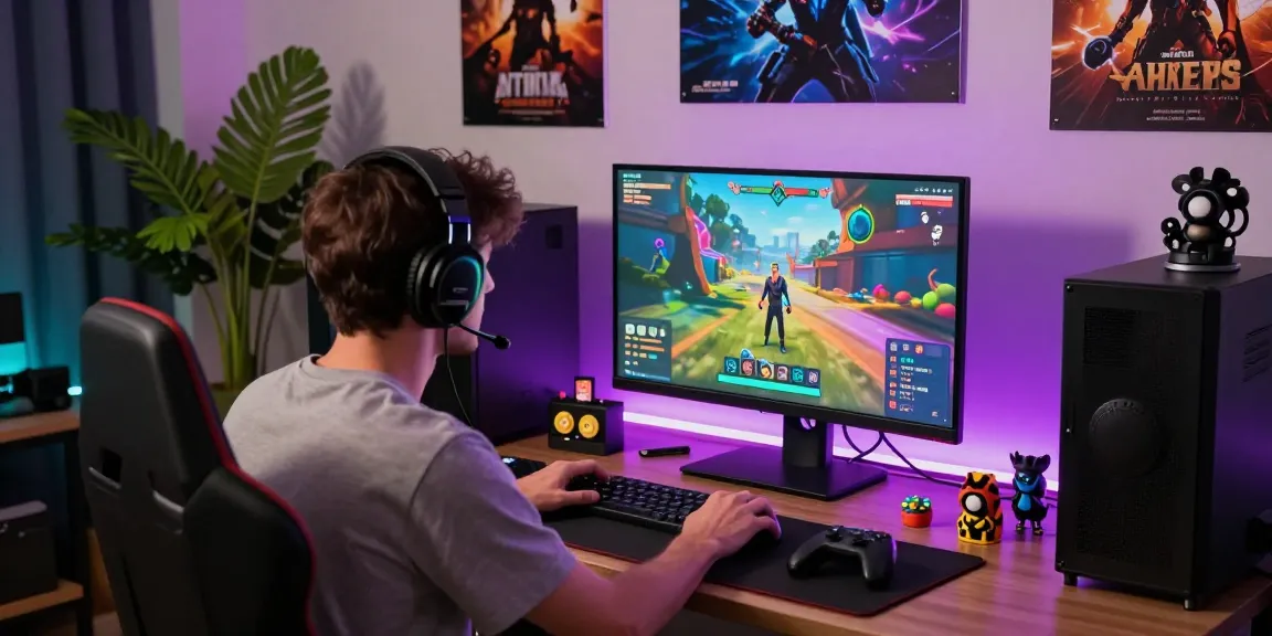 Immersive adult game setup with vibrant graphics and dynamic lighting
