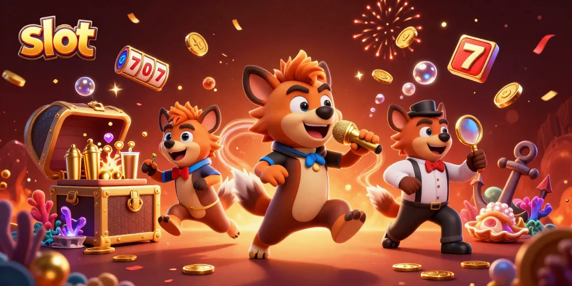Experience slots excitement with lively hyenas in a vibrant casino scene.