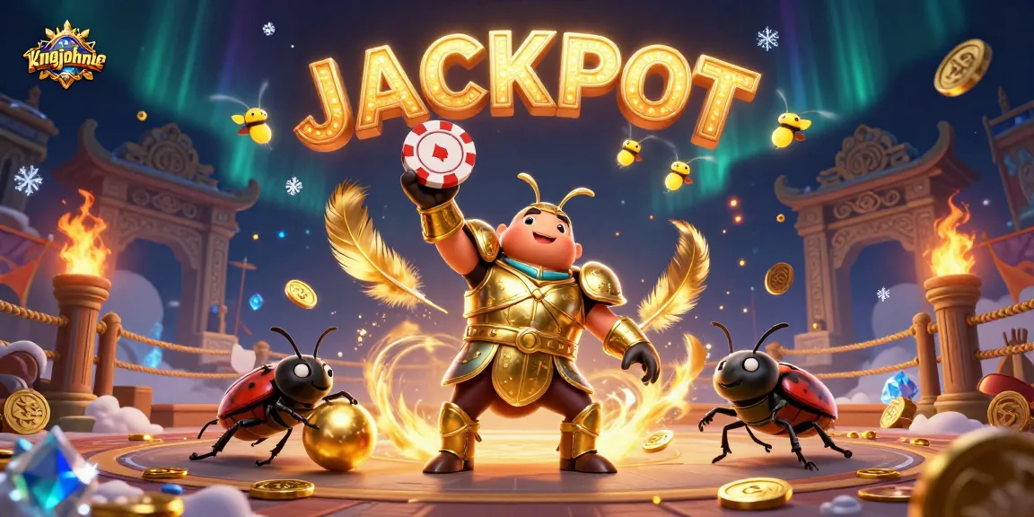 Experience thrilling gameplay at kingjohnnie with dynamic casino character illustration showcasing victory.