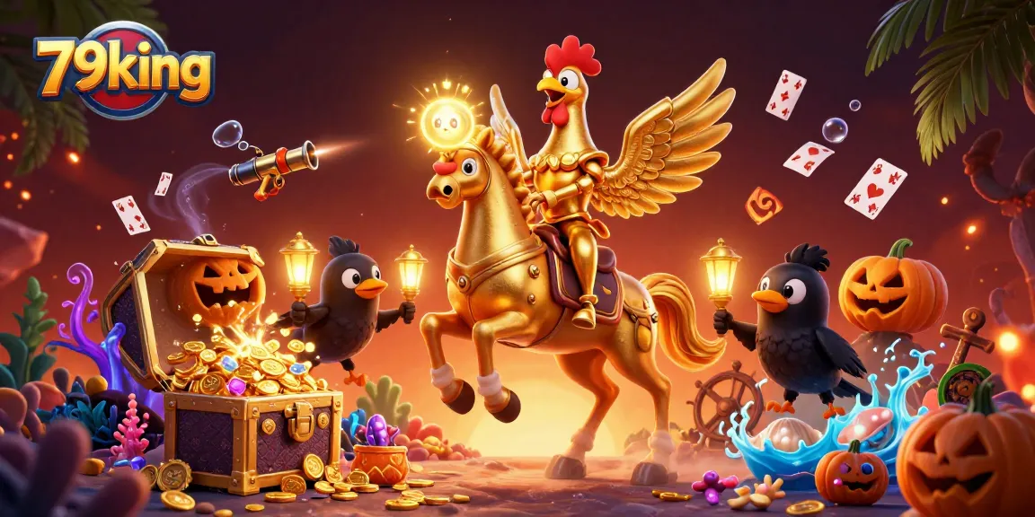 Experience thrilling wins at 79king with a golden rooster and treasure-filled casino